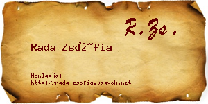 Rada Zsófia névjegykártya