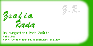 zsofia rada business card