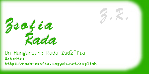 zsofia rada business card